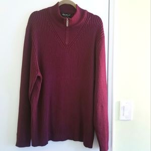 Eddie Bauer 1/4 Zip Pima Cotton Sweater Size XXL